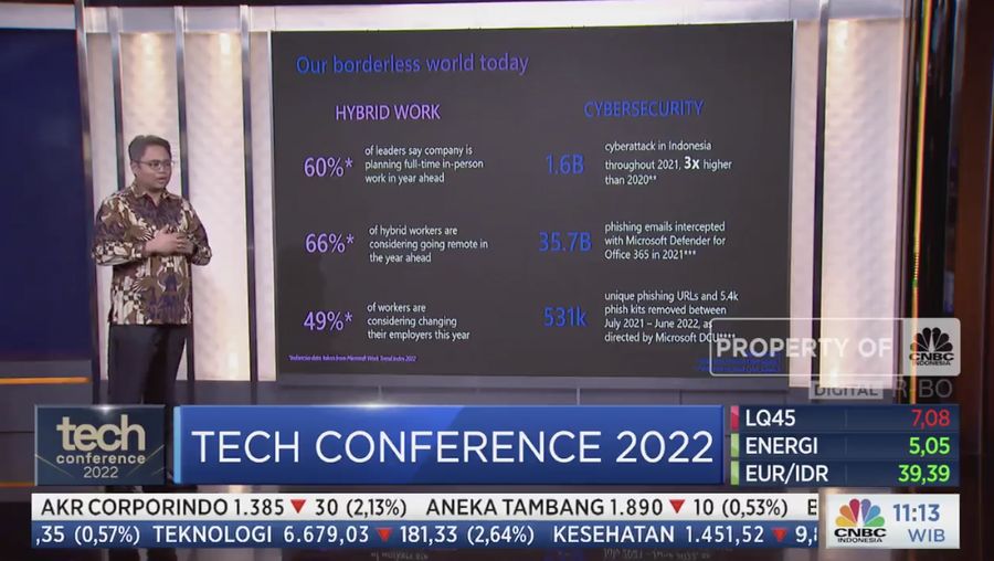 Pembicara dalam acara Tech Conference 2022 (Tangkapan layar CNBC Indonesia TV)
