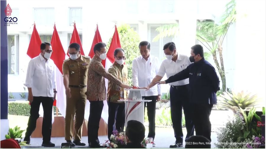 Presiden Jokowi Hadiri Peluncuran dan Penyuntikan Perdana Vaksin IndoVac, Bandung, 13 Okt 2022