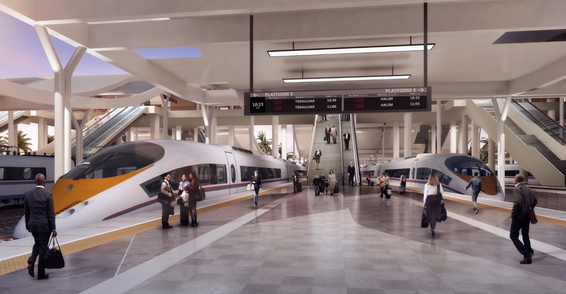 Ilustrasi Stasiun Kereta Cepat Tegalluar, Jawab Barat. (Dok. KCIC)