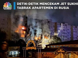 Detik-detik Mencekam Jet Sukhoi Tabrak Apartemen di Rusia