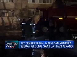 Jet Tempur Rusia SU-34 Jatuh Saat Latihan di Yeysk