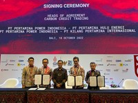 Pertamina Hulu Energi Tandatangani Perjanjian Karbon Kredit