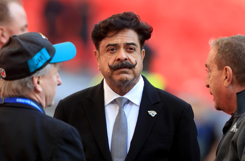 Shahid Khan Fulham owner and Chairman Shahid Khan walks onto the Craven Cottage pitch before the match (Photo by John Walton - PA Images via Getty Images)