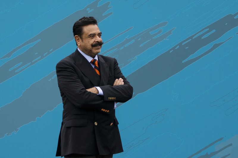 Shahid Khan Fulham owner and Chairman Shahid Khan walks onto the Craven Cottage pitch before the match (Photo by John Walton - PA Images via Getty Images)