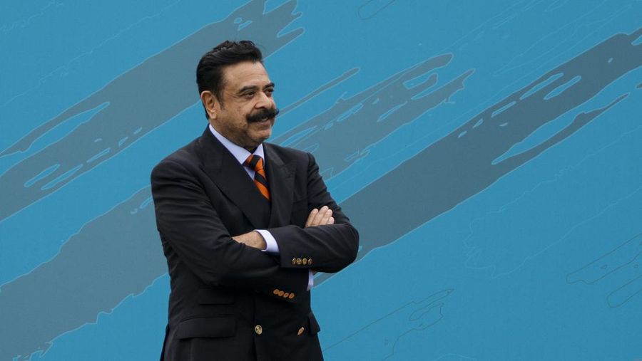 Fulham owner and Chairman Shahid Khan walks onto the Craven Cottage pitch before the match   (Photo by John Walton - PA Images via Getty Images)