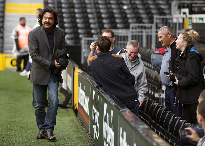 Shahid Khan Fulham owner and Chairman Shahid Khan walks onto the Craven Cottage pitch before the match (Photo by John Walton - PA Images via Getty Images)