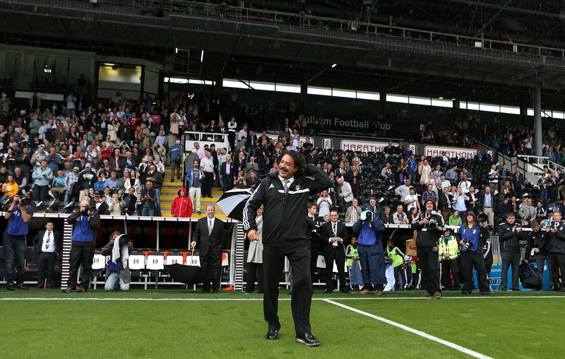 Shahid Khan Fulham owner and Chairman Shahid Khan walks onto the Craven Cottage pitch before the match (Photo by John Walton - PA Images via Getty Images)