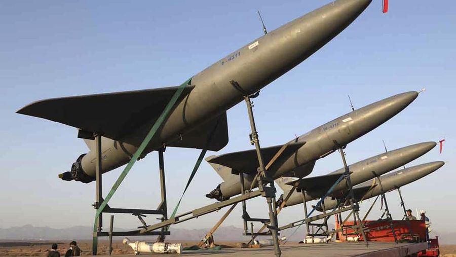 FILE - In this photo released by Iranian Army on Aug. 24, 2022, drones are prepared for launch during a military drone drill in Iran. The Iranian-made drones that Russia sent slamming into central Kyiv this week have produced hand-wringing and consternation in Israel, complicating the country’s balancing act between Russia and the West. (Iranian Army via AP)