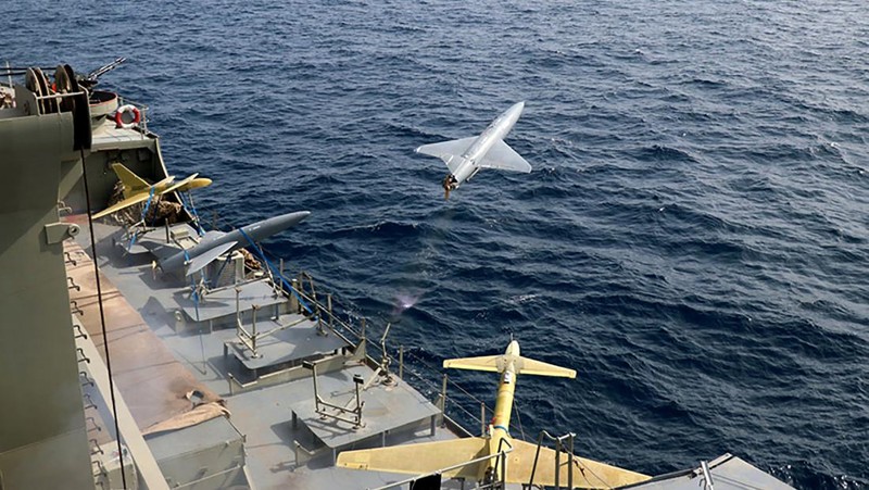 FILE - In this photo released by Iranian Army on  Aug. 24, 2022, drones are prepared for launch during a military drone drill in Iran. The Iranian-made drones that Russia sent slamming into central Kyiv this week have produced hand-wringing and consternation in Israel, complicating the country’s balancing act between Russia and the West. (Iranian Army via AP)