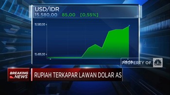 Terkapar Lawan Dolar AS, Rupiah Dekati Level Rp 15.600/USD