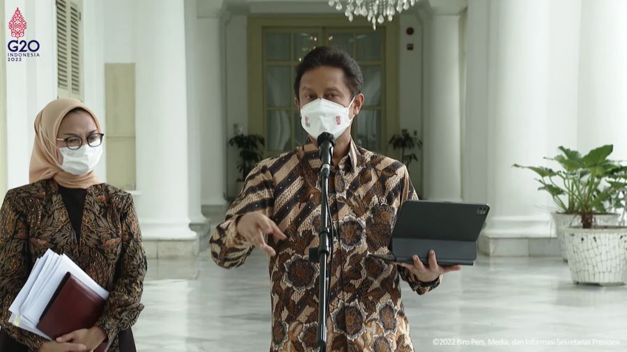 Menteri Kesehatan (Menkes), Budi Gunadi Sadikin Mengenai Perkembangan Kasus Obat Gagal Ginjal Akut, Istana Bogor, 24 Okt 2022 (Tangkapan Layar Youtube Sekretariat Presiden)
