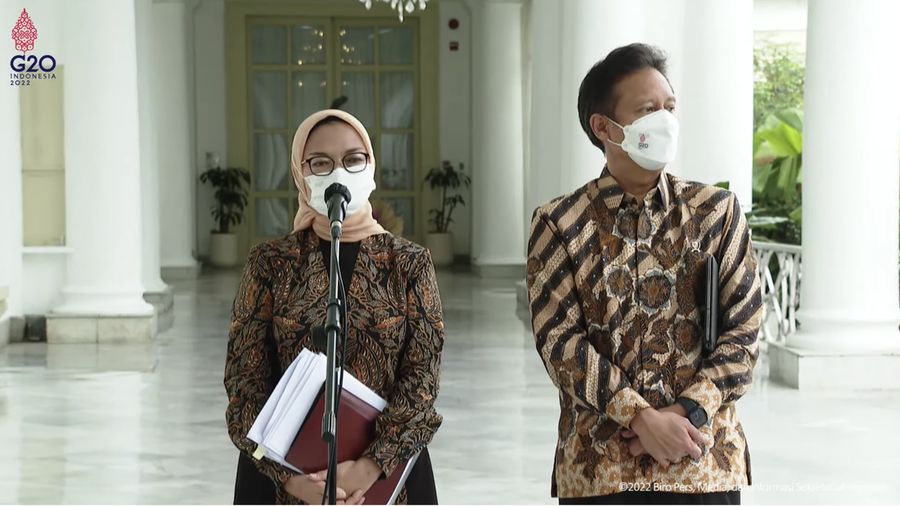 Penny Lukito Memberikan Keterangan Pers Mengenai Perkembangan Kasus Obat Gagal Ginjal Akut, Istana Bogor, 24 Okt 2022 (Tangkapan Layar Youtube Sekretariat Presiden)