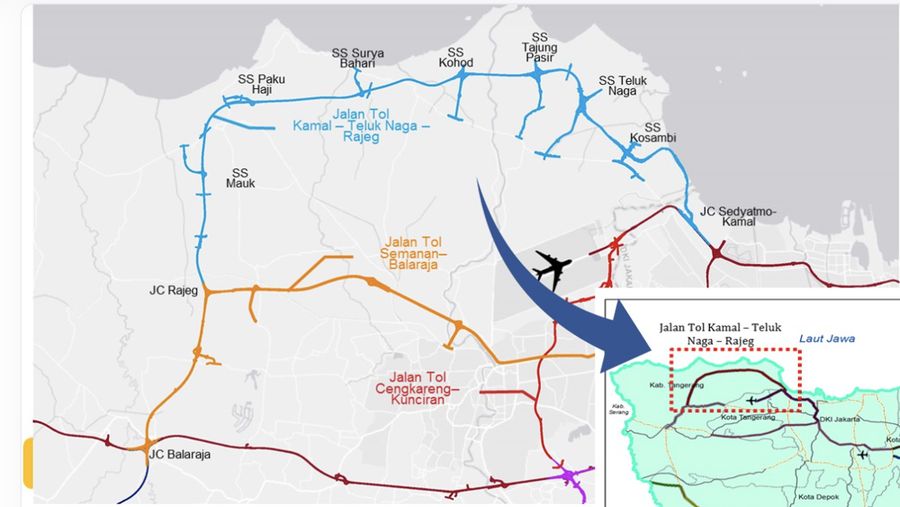 Jalan Tol Kamal - Teluk Naga - Rajeg/ PUPR