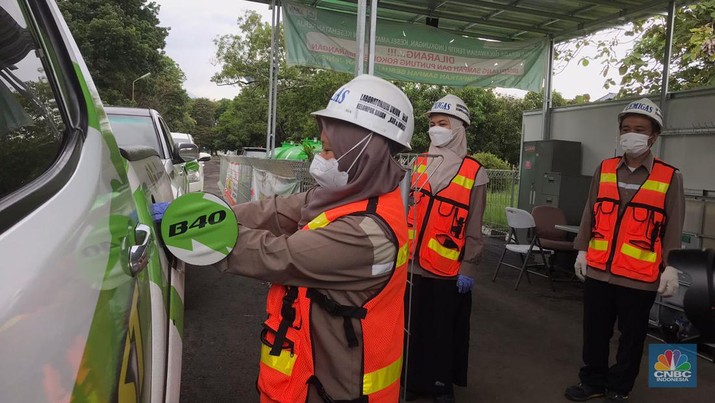 Uji Jalan Biodiesel B40. (CNBC Indonesia/ Halimatus Sadiyah).