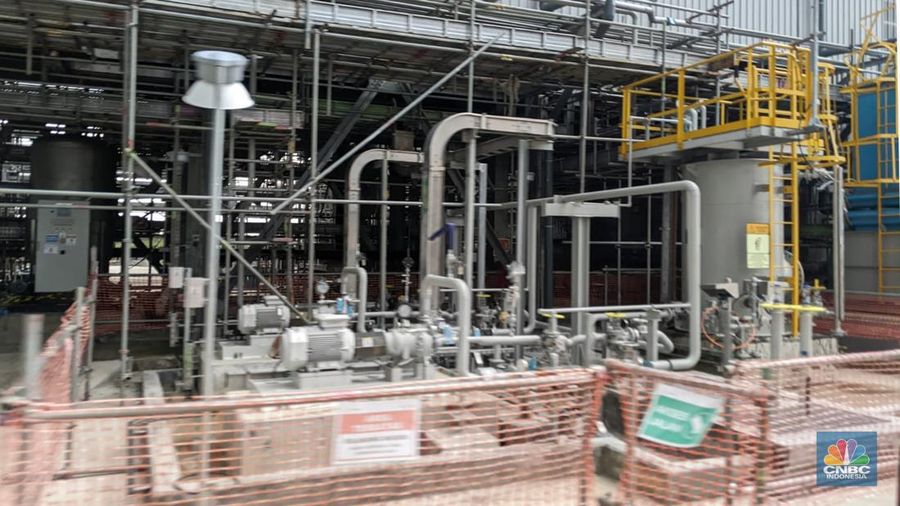 Lapangan Unitisasi Gas Jambaran-Tiung Biru, Bojonegoro, Jawa Timur. (CNBC Indonesia/Emir Yanwardhana)