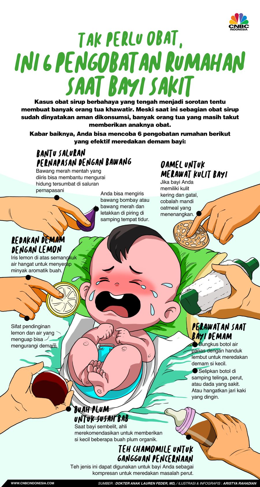 Tak Perlu Obat, Ini 6 Pengobatan Rumahan Saat Bayi Sakit