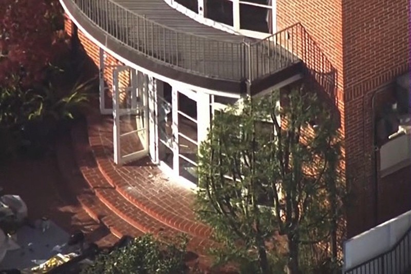 Members of law enforcement work outside the home of U.S. House Speaker Nancy Pelosi after her husband Paul Pelosi was violently assaulted during a break-in at their house in San Francisco, California, U.S., in this screen grab taken from video October 28, 2022. KGO TV via ABC via REUTERS. ATTENTION EDITORS - THIS IMAGE HAS BEEN SUPPLIED BY A THIRD PARTY MANDATORY COURTESY ABC AFFILIATE KGO/NO RESALE
