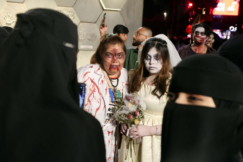 Perayaan Halloween dimulai di Riyadh, Arab Saudi , setelah Boulevard diubah menjadi arena pesta kostum dengan tajuk “Akhir Pekan Menakutkan