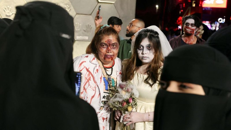 Perayaan Halloween dimulai di Riyadh, Arab Saudi , setelah Boulevard diubah menjadi arena pesta kostum dengan tajuk “Akhir Pekan Menakutkan