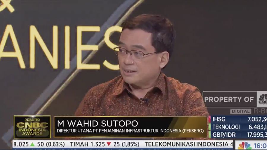 M. Wahid Sutopo Dirut PT. Penjaminan Infrastruktur indonesia dalam acara Road To CNBC Indonesia Award (Tangkapan Layar CNBC Indonesia TV)