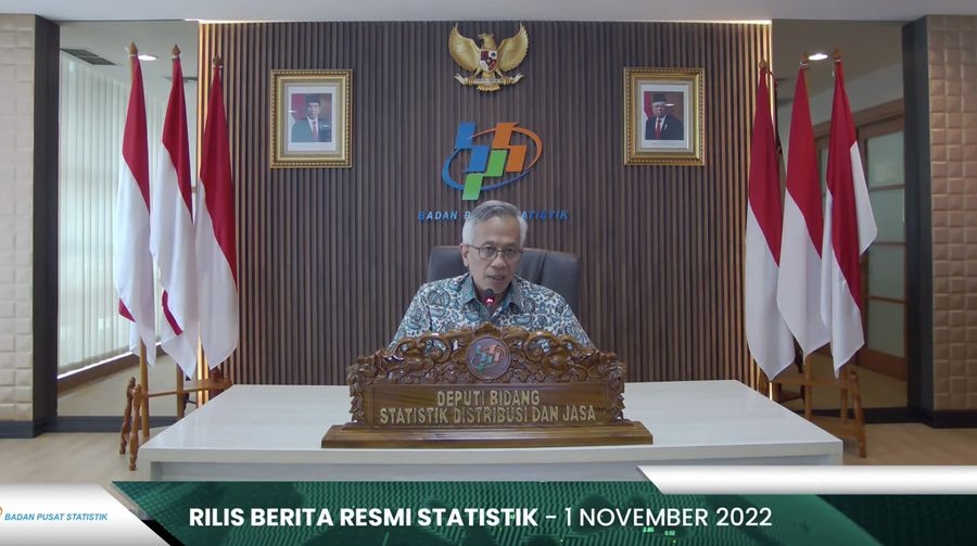 Rilis BPS, Selasa (1/11/2022). (Tangkapan layar Youtube BPS Statistk)