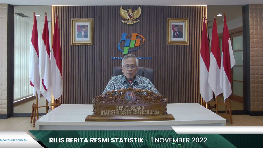 Rilis BPS, Selasa (1/11/2022). (Tangkapan layar Youtube BPS Statistk)
