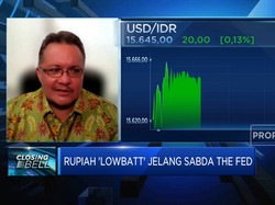 Jelang Sabda The Fed, Rupiah "Lowbatt" ke Atas Rp 15.600/USD