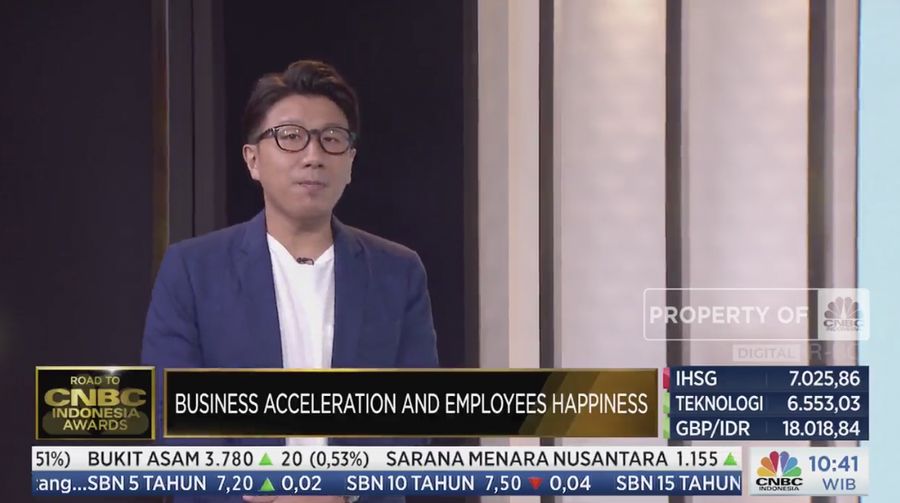 Jun Waide Founder & Group Ceo Venteny, dalam acara ²©²ÊÍøÕ¾ Awards 2022. (Tangkapan layar ²©²ÊÍøÕ¾ TV)