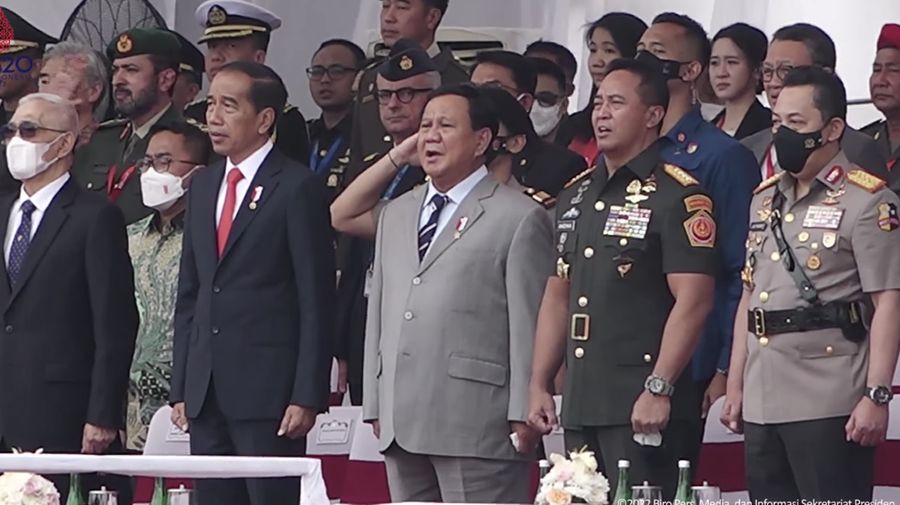 Presiden Jokowi Menyaksikan Pameran Indo Defence 2022 Expo & Forum, Jakarta, Rabu (2/11/2022). (Tangkapan layar Youtube Sekretariat Presiden)