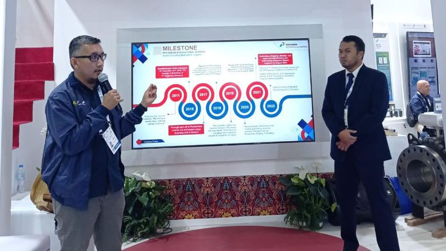 PT Pertamina International Shipping (PIS) turut meramaikan gelaran Abu Dhabi International Petroleum and Conference (ADIPEC) yang berlangsung pada 31 Oktober hingga 3 November 2022 di Abu Dhabi National Exhibition Centre, Uni Emirat Arab. (Dok. PT Pertamina International Shipping)