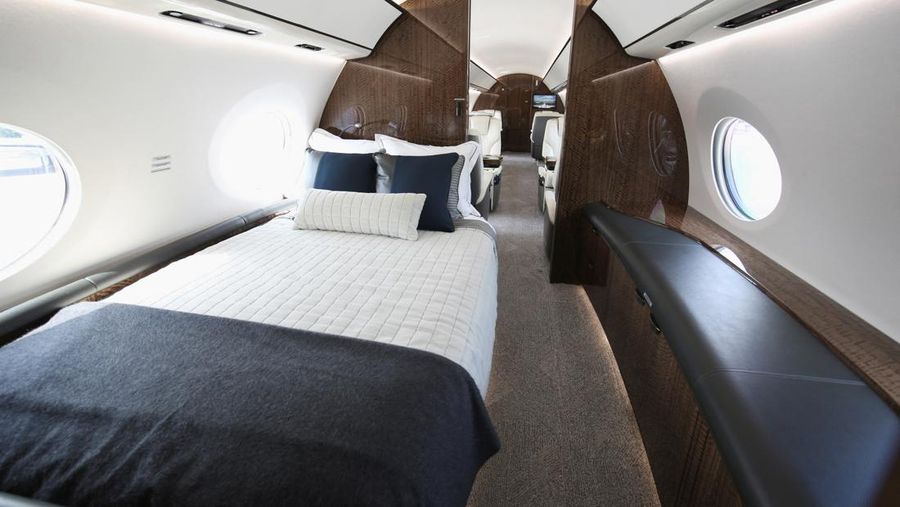 G700 diluncurkan pada Oktober 2019. Pesawat ini akan menggantikan G650ER yang digunakan Elon Musk saat ini. (REUTERS/GREGG NEWTON)