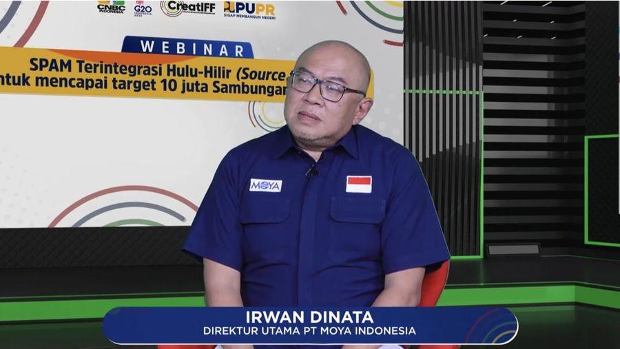 Irwan Dinata dalam acara Webinar SPAM Terintegrasi Hulu-Hilir. Tangkapan Layar Youtube PUPR_Pembiayaan)
