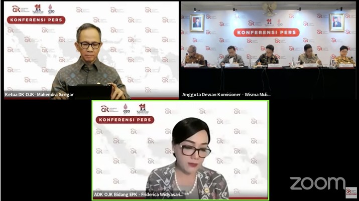 Ketua DK OJK Mahendra Siregar dalam acara Konferensi Pers Hasil Rapat Dewan Komisioner (RDK) OJK Bulan Oktober. (Tangkapan Layar Youtube Jasa Keuangan) Ketua DK OJK Mahendra Siregar dalam acara Konferensi Pers Hasil Rapat Dewan Komisioner (RDK) OJK Bulan Oktober. (Tangkapan Layar Youtube Jasa Keuangan)