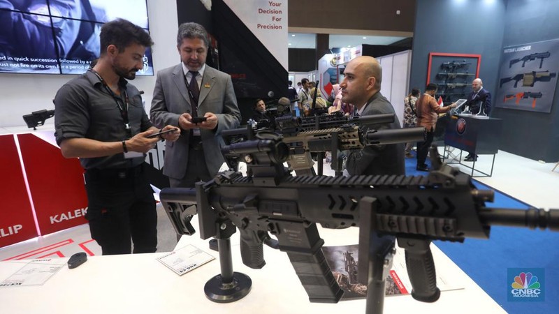 Lebih dari 30 perusahaan industri pertahanan Turki memamerkan produknya di pameran pertahanan Indo Defence 2022 di Jakarta. (CNBC Indonesia/Andrean Kristianto)