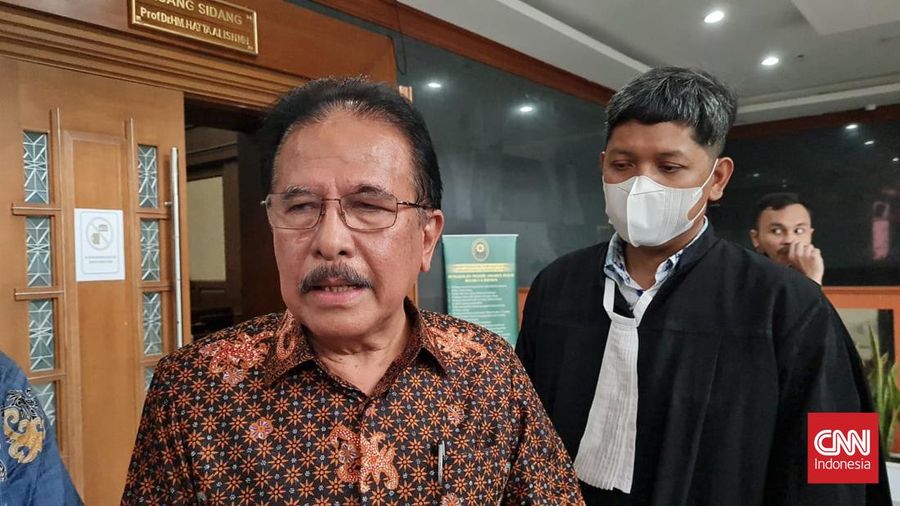 Eks Menteri Agraria dan Tata Ruang/Kepala Badan Pertanahan Nasional (ATR/BPN) Sofyan Djalil menjadi saksi persidangan kasus dugaan pemalsuan dokumen untuk pembatalan surat Hak Guna Bangunan (HGB) di Pengadilan Negeri (PN) Jakarta Pusat, Jumat (4/11).