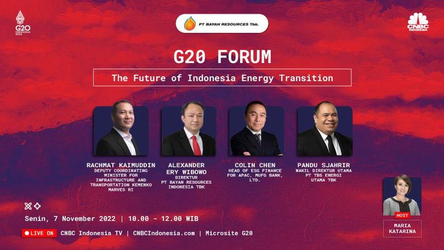 G20 Forum dengan tema ‘The Future of Indonesian Energy Transition’.