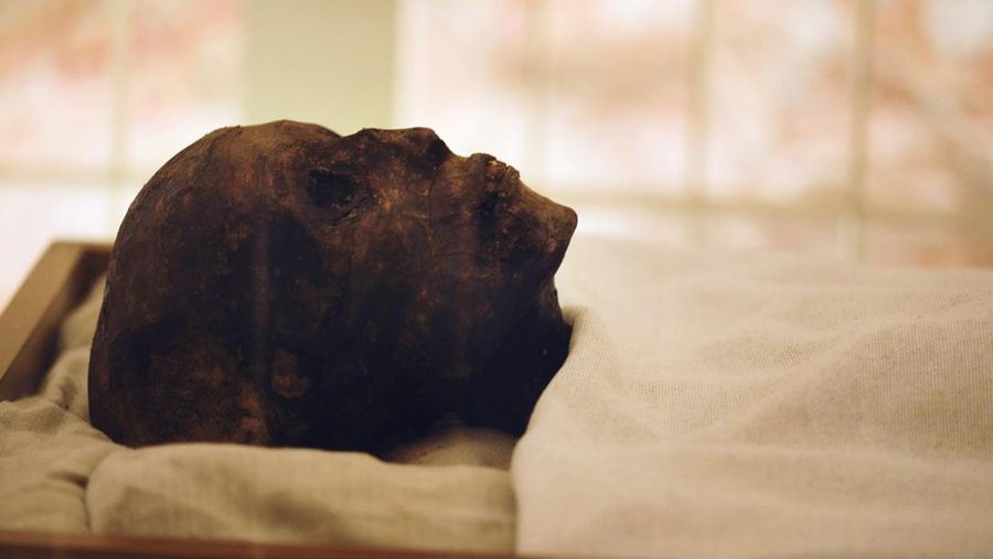 Seorang turis berswafoto di makam Raja Tutankhamun di Lembah Para Raja di Luxor, Mesir, Jumat (4/11/2022)/ Mesir merayakan peringatan 100 tahun penemuan makam Tutankhamun yang ditemukan oleh pakar Mesir asal Inggris, Howard Carter, pada 1922. Raja Tut menjadi firaun Mesir kuno paling terkenal di dunia. (AP Photo/Amr Nabil)
