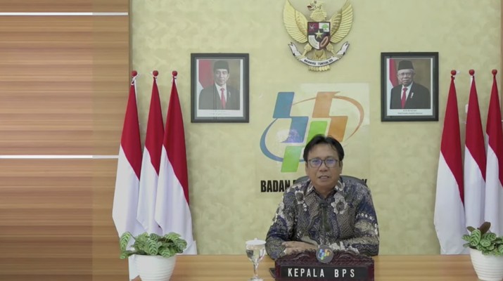 Kepala Badan Pusat Statistik (BPS), Margo Yuwono Saat Mengumumkan Pertumbuhan Ekonomi Indonesia Triwulan III-2022 dan Keadaan Ketenagakerjaan Indonesia Agustus 2022. Kepala Badan Pusat Statistik (BPS), Margo Yuwono Saat Mengumumkan Pertumbuhan Ekonomi Indonesia Triwulan III-2022 dan Keadaan Ketenagakerjaan Indonesia Agustus 2022. (Tangkapan Layar via Youtube BPS)