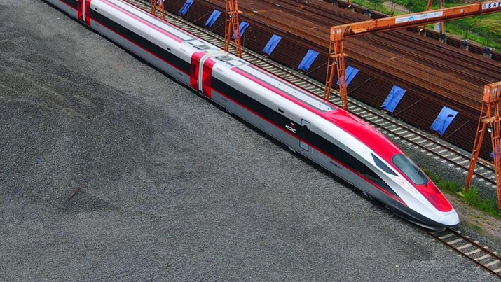 Kereta Api Cepat Jakarta-Bandung (KCJB) . Kereta Api Cepat Jakarta-Bandung (KCJB) . (Dok. KCIC)