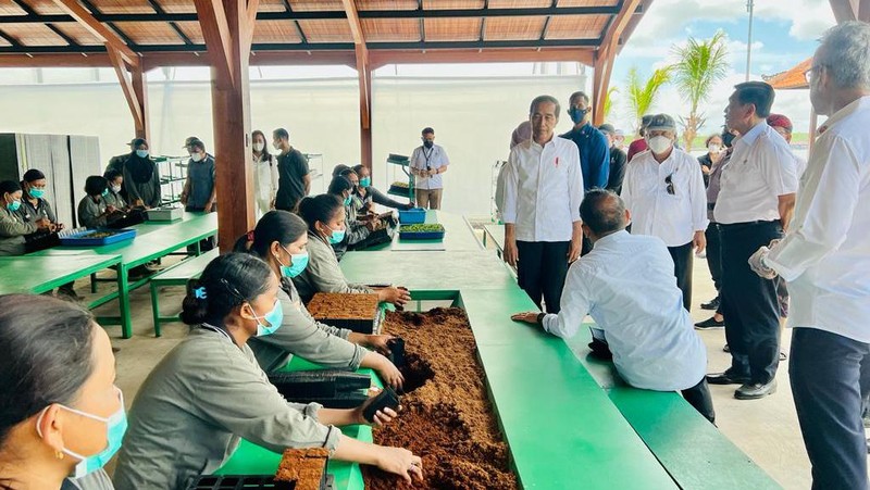 Presiden Joko Widodo (Jokowi) meninjau Taman Hutan Raya (Tahura) Ngurah Rai, Kota Denpasar, Selasa (8/11/2022).  Jokowi secara langsung sejumlah tempat yang akan dijadikan lokasi penyelenggaraan KTT G20. (Foto: Laily Rachev - Biro Pers Sekretariat Presiden)