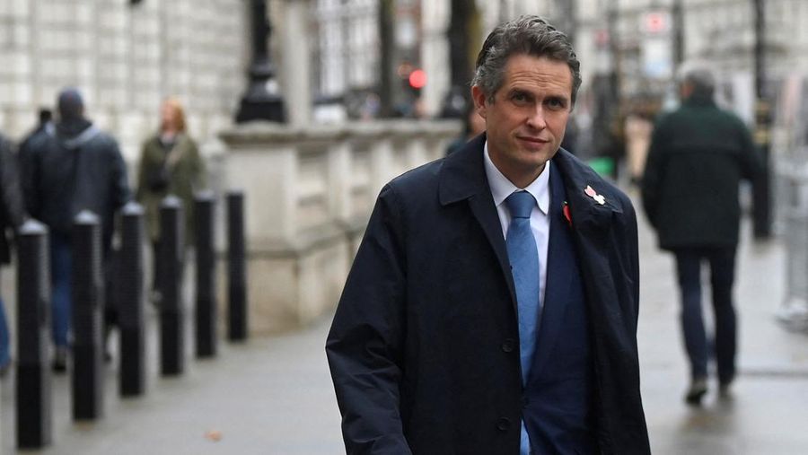 British Minister of State without Portfolio, Gavin Williamson, walks along Whitehall in London, Britain, November 7, 2022. REUTERS/Toby Melville