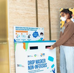 BRI Peduli Ubah Limbah Masker Jadi Pot Tanaman
