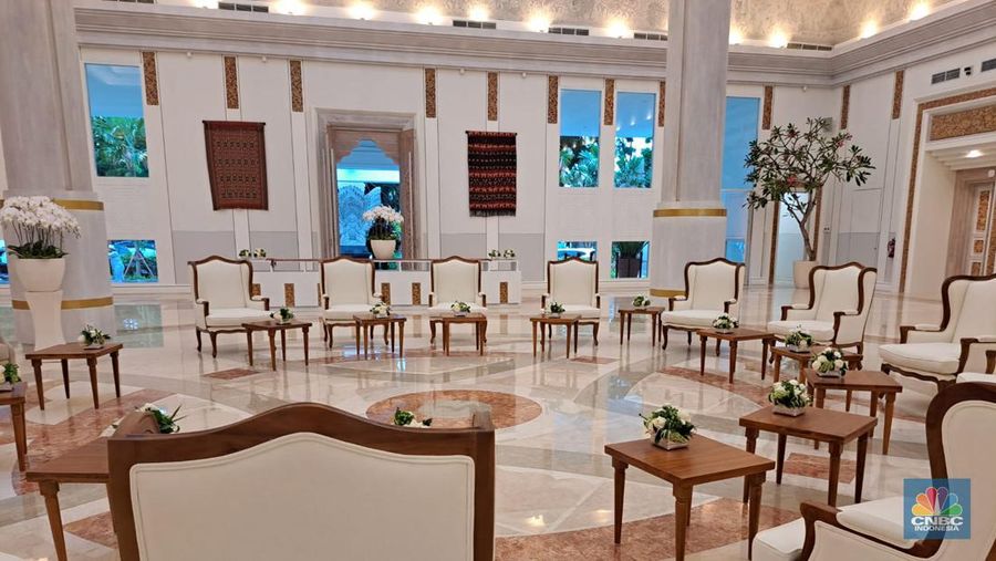 Ruangan Kreta Bhawana Sanggraha Bandara International I Gusti Ngurah Rai yang akan dipakai untuk transit tamu VVIP KTT G20. (²©²ÊÍøÕ¾/ Hadijah Alaydrus)