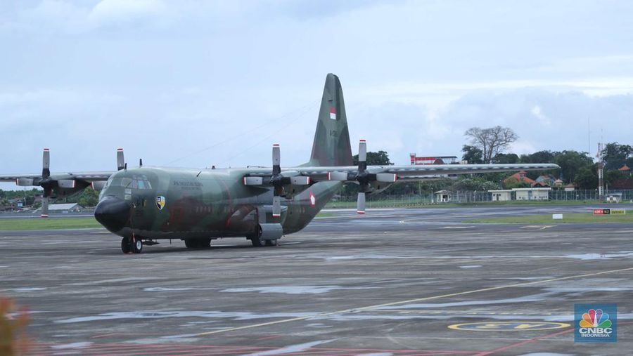 Susana parkir pesawat VVIP I Gusti Ngurah Rai, Bali jelang KTT G20. (CNBC Indonesia/Tri Susilo)