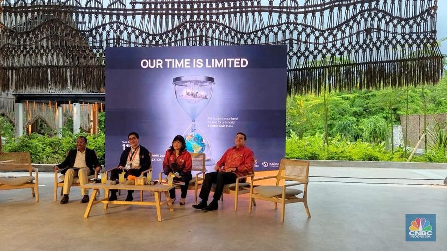 Acara Media Gathring Indonesia Net Zero Summit 2022 bertajuk Industrial Decarbonization at All Cost. (CNBC Indonesia/Rahajeng Kusumo Hastuti)
