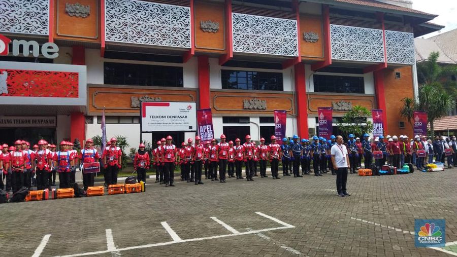 Apel kesiapan TelkomGroup mendukung G20. (CNBC Indonesia/Rahajeng Kusumo)
