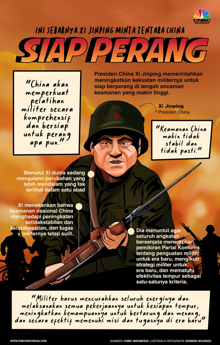 Infografis, Ini Sebabnya Xi Jinping Perintahkan Militer Siap Perang Infografis, Ini Sebabnya Xi Jinping Perintahkan Militer Siap Perang