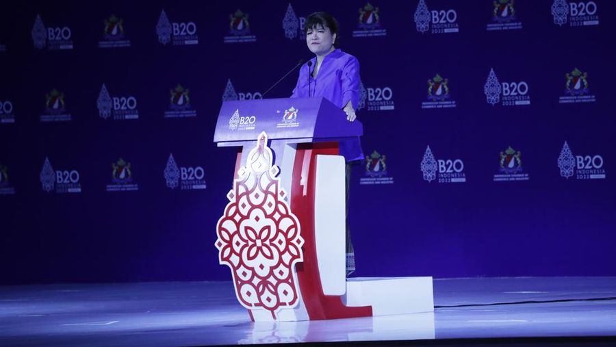 Pembukaan B20 Summit di BNDCC, Nusa Dua, Bali, Minggu (13/11/2022). (CNBC Indonesia/Tri Susilo)