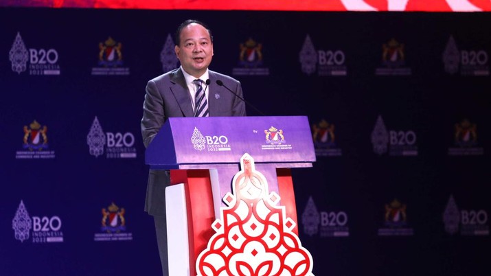 Zeng Yuqun, Chairman and Founder, CATL Nusa Dua Bali, Minggu (13/11/2022). (CNBC Indonesia/Tri Susilo) Zeng Yuqun, Chairman and Founder, CATL Nusa Dua Bali, Minggu (13/11/2022). (CNBC Indonesia/Tri Susilo)