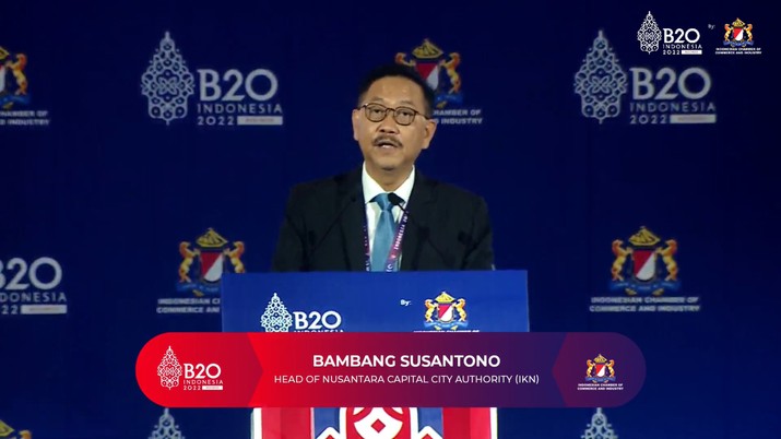 B20 Summit Indonesia 2022 | Day 2 Kepala Otoritas IKN saat B20 Summit Indonesia 2022 | Day 2, Senin (14/11/2022).